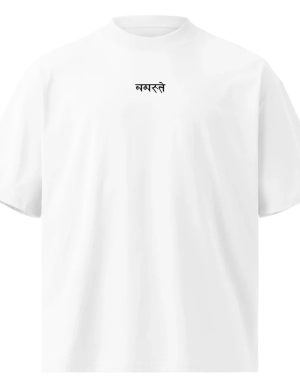 Unisex organic oversized high neck t-shirt